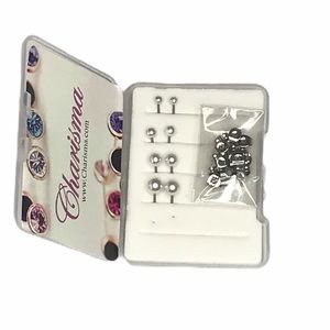 Charisma Faux Pearl Earrings, Set of 4, White